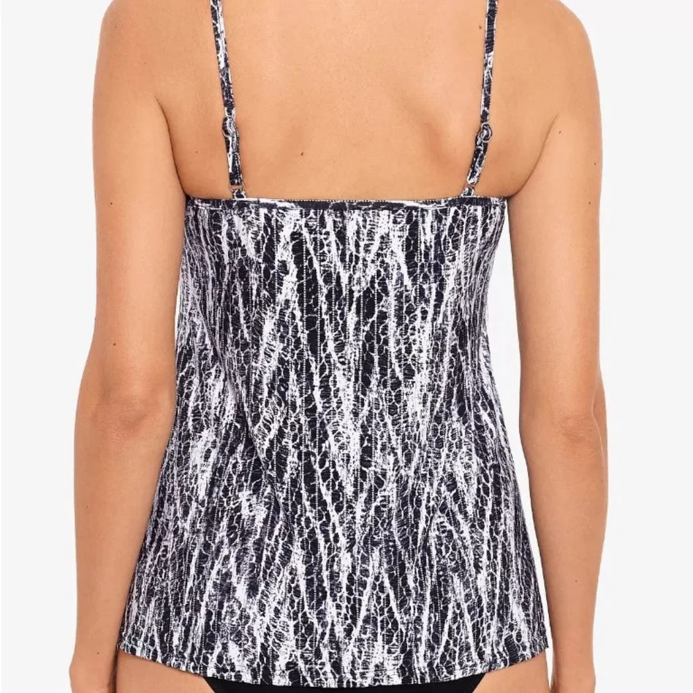 Miraclesuit Chevron Python Jubilee Tankini Top Size 16 - Picture 10 of 10